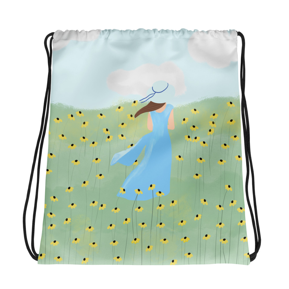 Meadow Daydream Drawstring bag
