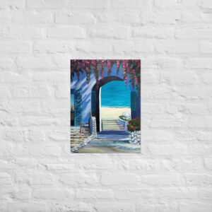 Santorini Blue Poster