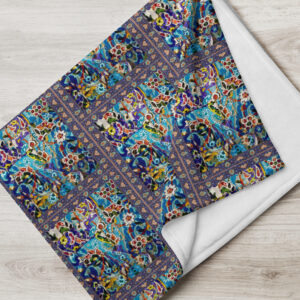 Azure Garden Throw Blanket