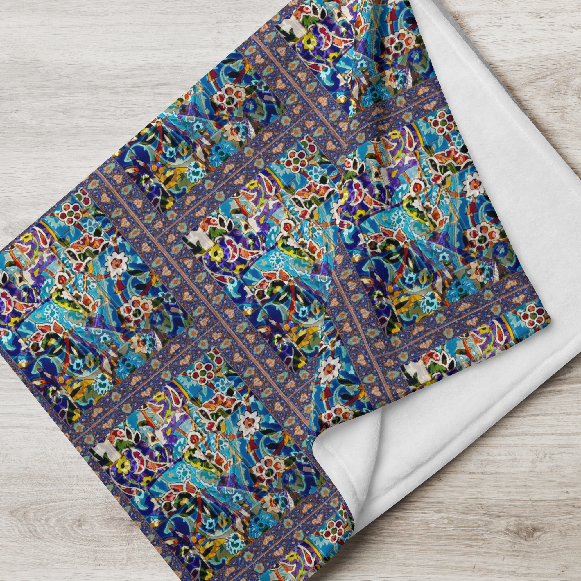 Azure Garden Throw Blanket