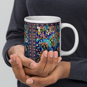 Azure Garden White glossy mug